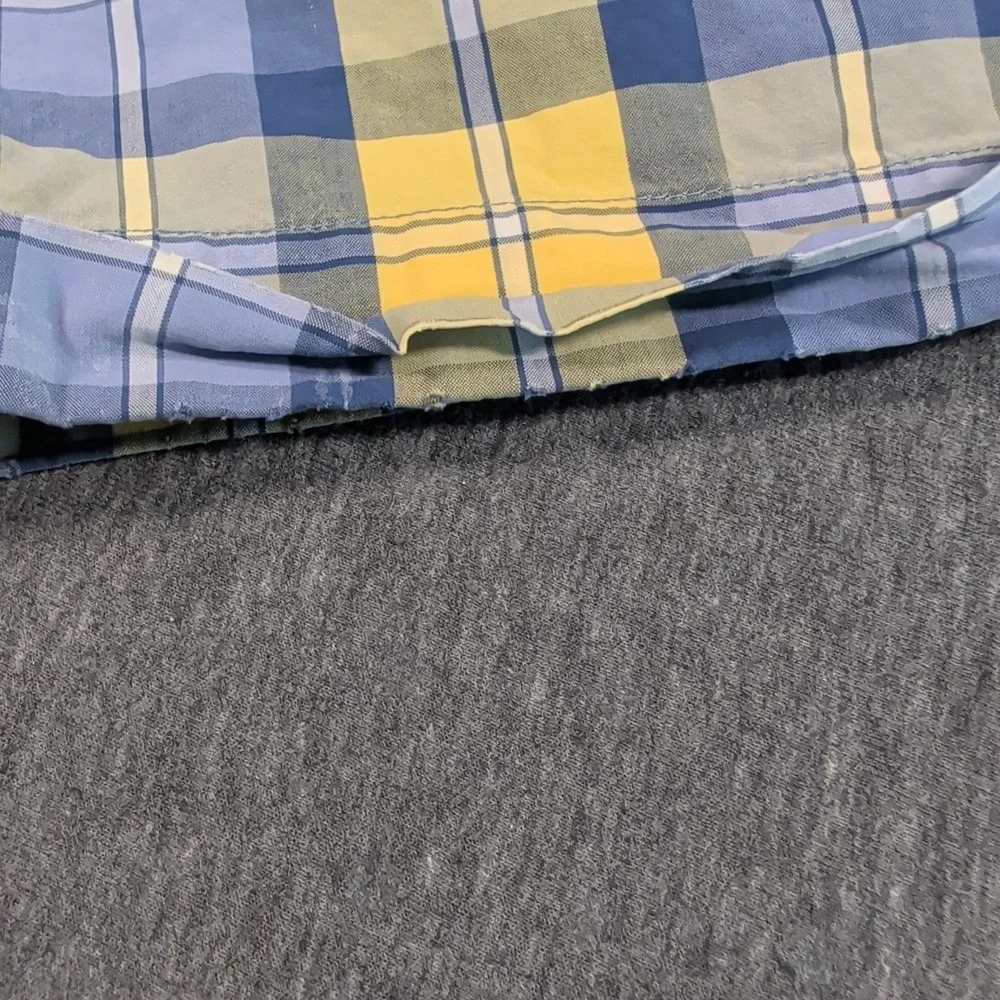 TOMMY HILFIGER Vtg Blue/Yellow Plaid Shorts Womens Sz 8 W28
